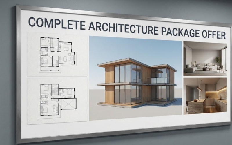 Complete Architecture Package Offer – Plan + Elevation + Interior